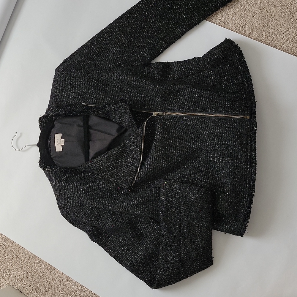 Loft Blazer Black Tweed Small NWOT